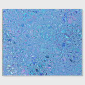 Abstraktes Türkis und Blau Geschenkpapier (Flach)