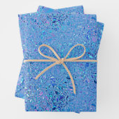 Abstraktes Türkis und Blau Geschenkpapier Set (Beispiel)