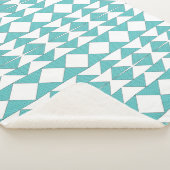 Abstraktes Türkisblau-Punktmuster Sherpadecke (3/4)