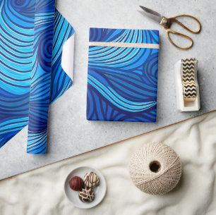 Abstraktes türkisfarbenes Meer   Geschenkpapier