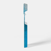 Abstraktes türkisfarbenes Muster iPhone Hülle (Linke Seite)