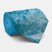 Abstraktes türkisfarbenes Muster Krawatte (Gerollt)
