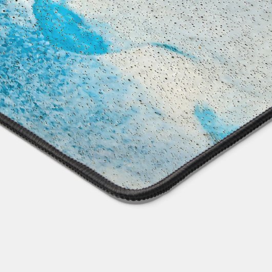 Abstraktes türkisfarbenes Muster Schreibtischunterlage (Ecke)