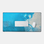 Abstraktes türkisfarbenes Muster Schreibtischunterlage (Tastatur & Maus)