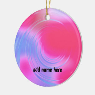 Abstraktes Twirl-Design Keramik Ornament