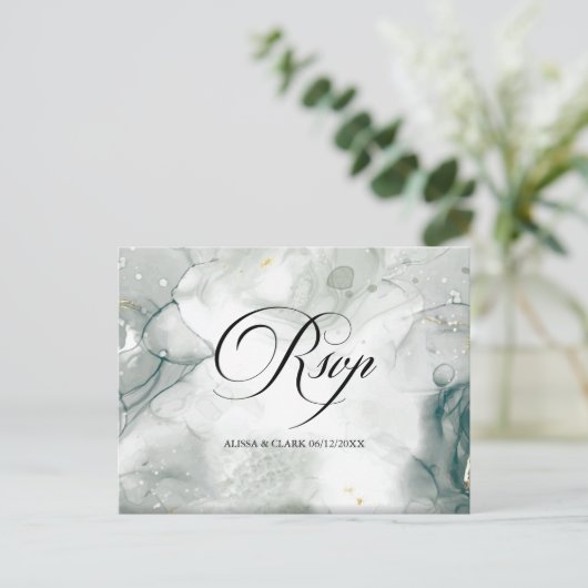 Abstraktes UAWG in Schwarz und Weiß Postkarte (Stehend Vorderseite)