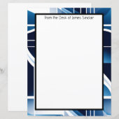 Abstraktes und blaues Briefpapier (Vorne/Hinten)