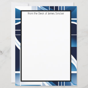 Abstraktes und blaues Briefpapier