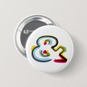 Abstraktes und buntes Symbol u. Button (Vorne & Hinten)