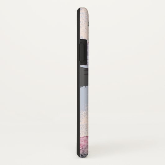 Abstraktes und Flamingo Muster Case-Mate iPhone Hülle (Hinten/Rechts)