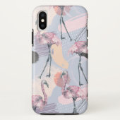 Abstraktes und Flamingo Muster Case-Mate iPhone Hülle (Rückseite)