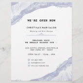 Abstraktes und Minimalistisches blaues Wasser Flyer (Hinten)