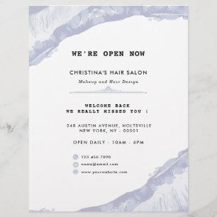 Abstraktes und Minimalistisches blaues Wasser Flyer