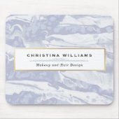 Abstraktes und Minimalistisches blaues Wasser Mousepad (Vorne)