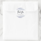 Abstraktes und Minimalistisches blaues Wasser Runder Aufkleber (Tasche)