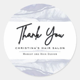 Abstraktes und Minimalistisches blaues Wasser Runder Aufkleber