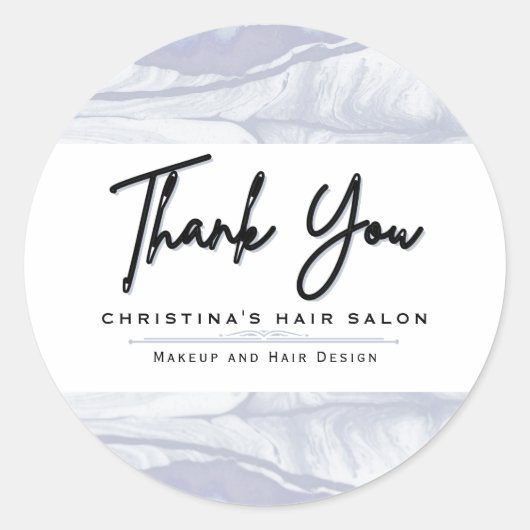 Abstraktes und Minimalistisches blaues Wasser Runder Aufkleber (Vorderseite)