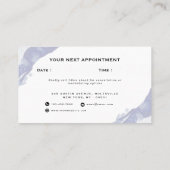 Abstraktes und Minimalistisches blaues Wasser Terminkarte (Rückseite)