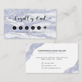 Abstraktes und Minimalistisches blaues Wasser Treuekarte (Vorne/Hinten)