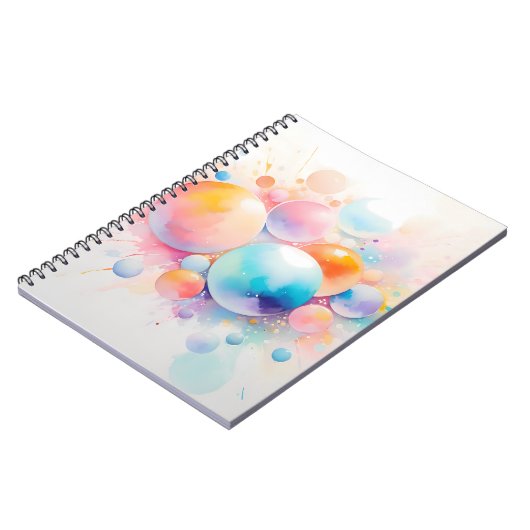 Abstraktes und modernes Blasdesign Notizblock (Linke Seite)