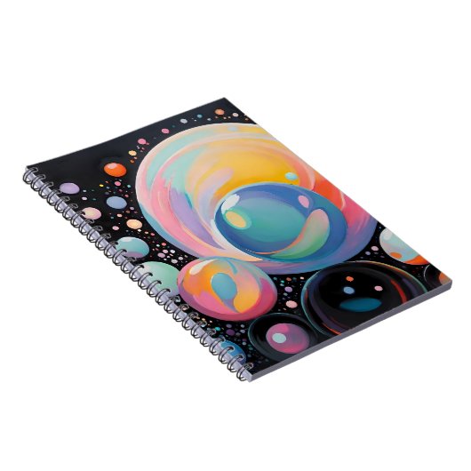 Abstraktes und modernes Blasdesign Notizblock (Rechte Seite)