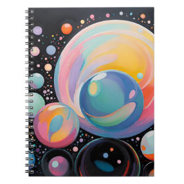 Abstraktes und modernes Blasdesign Notizblock