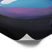 Abstraktes und modernes Blasdesign Poster (Ecke)