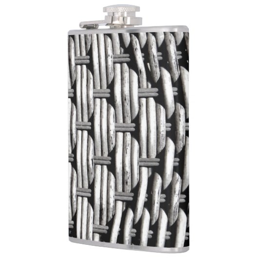 Abstraktes und stilvolles Gray-Muster Flachmann (Links)