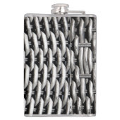 Abstraktes und stilvolles Gray-Muster Flachmann (Rückseite)