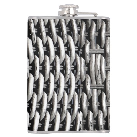 Abstraktes und stilvolles Gray-Muster Flachmann (Rückseite)