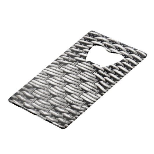 Abstraktes und stilvolles Gray-Muster Geldbeutel Flaschenöffner (Vorderseite Schrägansicht)