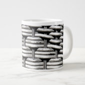 Abstraktes und stilvolles Gray-Muster Jumbo-Tasse (Vorderseite Rechts)