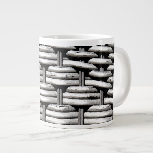 Abstraktes und stilvolles Gray-Muster Jumbo-Tasse (Vorderseite Rechts)