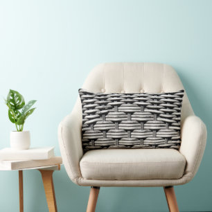 Abstraktes und stilvolles Gray-Muster Lendenkissen