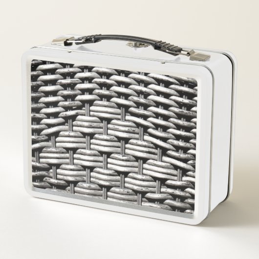 Abstraktes und stilvolles Gray-Muster Metall Brotdose (Rückseite)