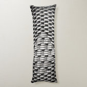 Abstraktes und stilvolles Gray-Muster Seitenschläferkissen (Rückseite (Vertikal))