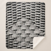 Abstraktes und stilvolles Gray-Muster Sherpadecke (Vorderseite)