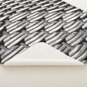 Abstraktes und stilvolles Gray-Muster Sherpadecke (3/4)