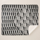 Abstraktes und stilvolles Gray-Muster Sherpadecke (Vorderseite (Horizontal))