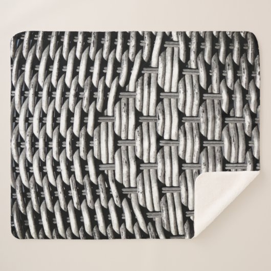 Abstraktes und stilvolles Gray-Muster Sherpadecke (Vorderseite (Horizontal))