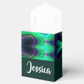 Abstraktes, unendlich grünes Muster Geschenkschachtel (Geöffnet)
