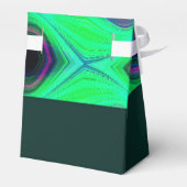 Abstraktes, unendlich grünes Muster Geschenkschachtel (Rückseite)