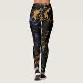 Abstraktes ungleiches Muster Leggings (Rückseite)
