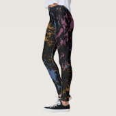 Abstraktes ungleiches Muster Leggings (Links)