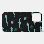 Abstraktes Unterwassermuster mit Fischen und Algen Case-Mate iPhone Hülle (Rückseite (Horizontal))