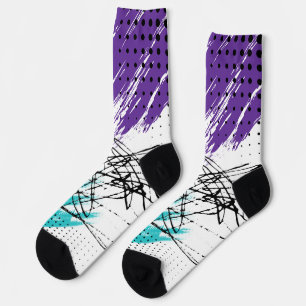 Abstraktes UPC-Design auf Socken