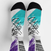 Abstraktes UPC-Design auf Socken (Oben)