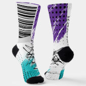 Abstraktes UPC-Design auf Socken (Gewinkelt)