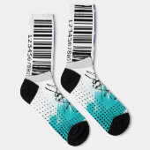 Abstraktes UPC-Design auf Socken (Rechts)
