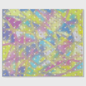 Abstraktes Urlaubsmuster Farbenfrohe Regenbogenmus Geschenkpapier (Flach)